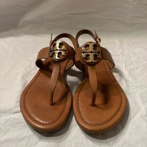 Tory Burch Brown Leather Sandals